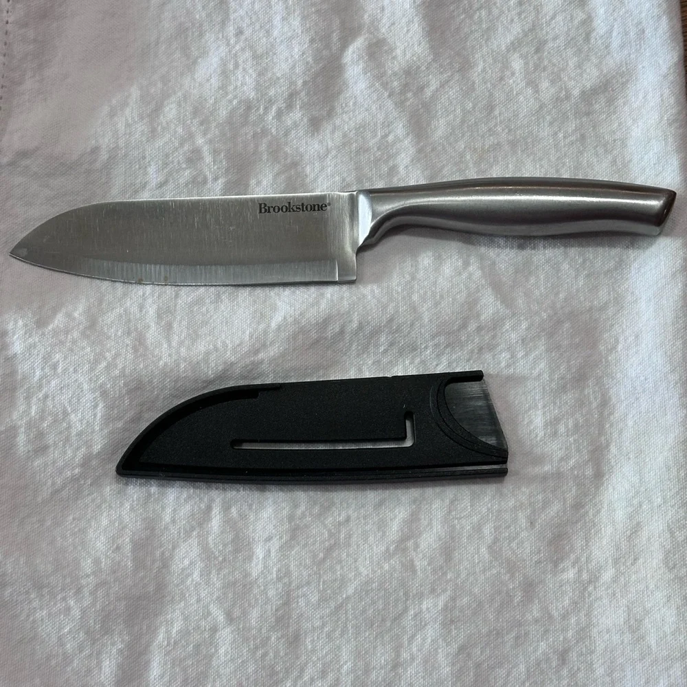 Brookstone‎ Stainless Steel Knife with Black Cover